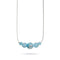 Céruléen | Argent sterling .925 | Collier fermoir infini en verre luciole